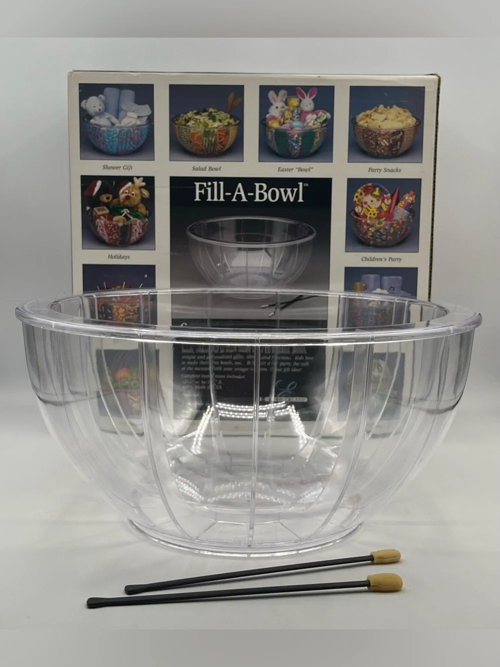 Fill-A-Bowl 12” Holiday Personalized Party Create Your Own Unique Acrylic Bowl